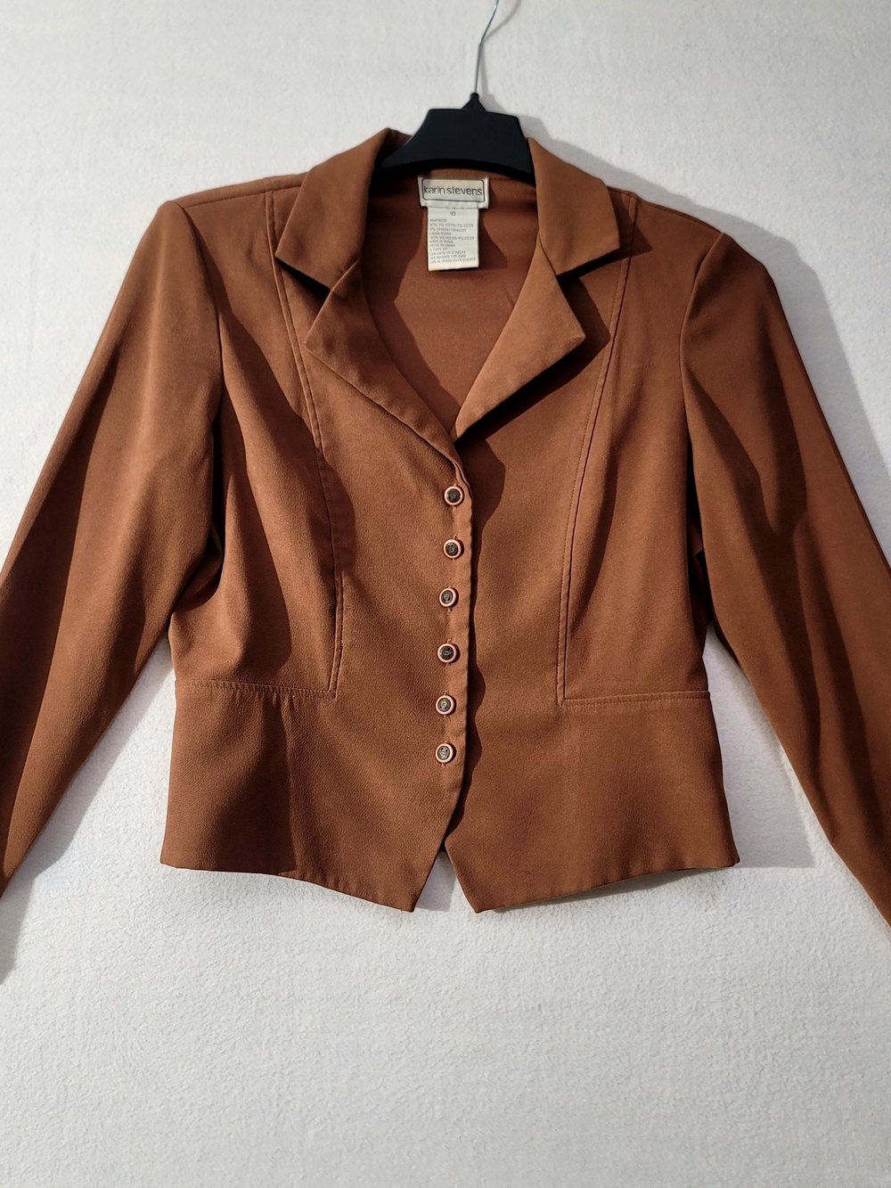 karin stevens Brown Tailored Women's Blazer